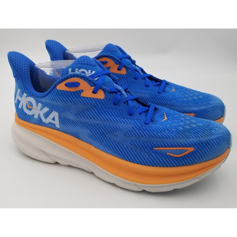 Hoka One One Clifton 9 Men's Running Sneaker Shoe Sz 10D Costal Sky / All Aboard